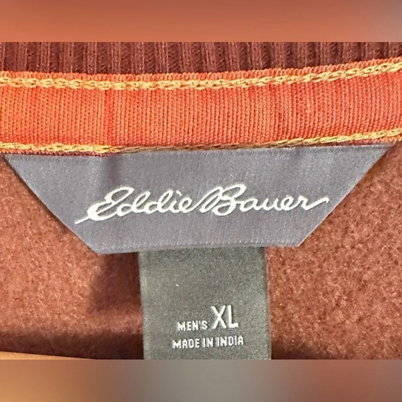 NWT Eddie Bauer Men’s Long Sleeve Shirt Three Snap Henley Size Extra Large - Picture 7 of 9